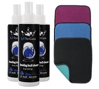 TonGass (3+3 Pack Bowling Ball Cleaner Spray Kit with Bowling Towel (Multicolor), Portable Bowlings Cleaner Set Accessories, Oil Scuff Mark Cleaners, Restores Tack and Prolongs Lifespan of Balls