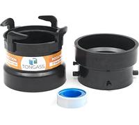 TonGass (Combo Pack) RV Sewer Hose Fitting Adapter to PVC, RV Sewer Connection & Termination Adapter - 3" Hub x Bayonet Hooks with Thread Seal Tape