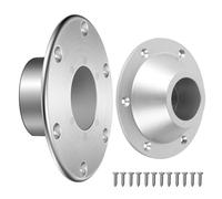 TonGass RV Table Base Combo, Aluminum Table & Floor Mounting Base (Standard Size, 6 Screws) + 131112 Round Aluminum Flush Mount Floor Bases (6 Screws), 2.25" Hole, 6-Hole Pedestal Tables Leg Bases Set