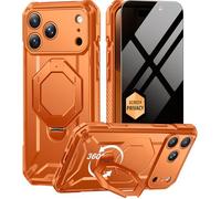 Tongate for iPhone 17 Pro Case with 360° Spin Magnetic Stand, CO-Orange