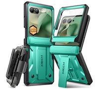 TONGATE for Motorola Razr 2026 Case, Razr 2025/2024 Case,with Front Screen Protector, [Stand & Belt-Clip] [Hinge Protection Cover] [Anti-Slip], Full-Body Military Grade Protective, Copper Green