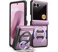 Tongate for Motorola Razr 70 Case & Razr 60/50 Case with Privacy Screen Protector, [360°Spin Magnetic Stand] [Compatible with Magsafe] [Hinge Protection] Military Grade Drop Phone Cover, Violet