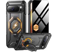 Tongate for Pixel 10 Pro XL Case with 360° Spin Magnetic Stand, Black | Compatible with MagSafe, Privacy Screen Protector, Anti-slip, Military Grade Protection Phone Case for Google Pixel 10 Pro XL