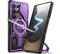 Tongate for Samsung Galaxy S24 Ultra Case Compatible with MagSafe, [Ring Stand & Camera Cover Kickstand] Drop Shockproof Rugged Protection Phone Case for S24 Ultra with Screen Protector 6.8", Purple