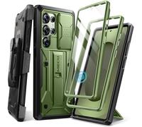 Tongate for Samsung Galaxy S25 Ultra Case, [Built-in Slide Camera Cover & Screen Protector] [2 Front Frames] Full-Body Heavy Duty Shockproof S25 Ultra Case with Stand & Belt Clip Holster, Olive Green