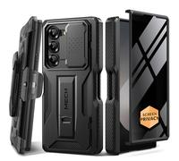 Tongate for Z Fold 7 Case, [with Privacy Screen Protector & Slide Camera Cover] [Anti Spy] Built-in Stand & Hinge Protection & Belt Clip, Military Drop Phone Case for Samsung Galaxy Z Fold 7, TiBlack