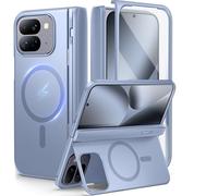 Tongate Magnetic for Pixel 10 Pro Fold Case with Stand, [Compatible with MagSafe] Rugged Phone Case for Pixel 10Pro Fold Built in Screen Protector & Hinge Cover for Google Pixel Fold3 2025 8",HD Gray