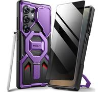 TONGATE Magnetic for Samsung Galaxy S25 Ultra Case with Ring Stand, [Compatible with MagSafe][Camera Cover Kickstand]Drop Shockproof Rugged Phone Case for S25 Ultra with Screen Protector 2025, Purple