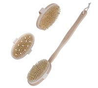 Tongcloud 3 Pack Dry Brushing Body Brush Natural Bristle Exfoliating Brush with Massage Nodes for Improving Skin Health