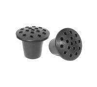 Tongdejing 2 Pcs Grave Flower Holders with Lids Memorial Grave Pots Round Grave Vase for Funerals, Cemeteries, and Cemeteries Memorial Pots for Graves Decorations(black)