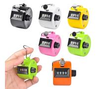 Tongdejing 6 Pcs Color Hand Tally Counter 4 Digit,Mechanical Clicker Counter ABS Handheld Counters Clicker Count from 0 to 9999 for Sport Stadium and Other Event(size:6 pcs)