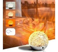 TONGFENG Water Crystal Lamp | Rotating Water Waves Dynamic Projection Atmosphere Lamp | 3/16 Color Changing Dimmable Touch Control LED | Wall Ceiling Projection Romantic Atmosphere Lamp for Bedroom