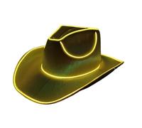 Tongfer Fashionable Light-Up Cowboy Hat - Silver Pink Sequin Hat for Parties - Soft Comfort, Multi-Color Modes - Great for Festival Celebrations, Masquerade Balls, Street Dance Shows