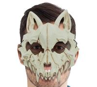 Tongfer Halloween Wolf Skull Costume - Realistic Spooky Headgear | Halloween Party Costume Props for Haunted Houses Festivals Performances Adults Kids Cosplay