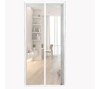 TONGha Screen Door for Door Balcony Living Room Bedroom, Door Mesh with Zip, Pet Friendly, Anti Mosquito, White