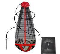 TONGIHS 1 Pcs Collapsible Fishing Keepnet, Portable Foldable Fishing Net Quick Dry Nylon Mesh，Fish Collection Bag， Foldable Fishing Replacement Net for Freshwater Saltwater (H 100 cm, Ø 38 cm)