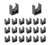 TONGIHS 20 Pieces U-Shaped Tubing Hose Buckles, Water Pipe Fixed Clips, Universal Single Pipe Clip, PVC Pipes Clips, for Water and Gas Pipes, PVC Flexible Tubing (30mm, Grey, Screws Not Included)