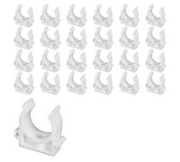 TONGIHS 25 PCS PVC Water Pipe Clips, 30.6mm Clamps Clips, Universal Single Pipe Clip,Push-Fit Fittings for Garden Irrigation Hose Connector,Screws not Included(Inner Diameter 30.6mm,White)