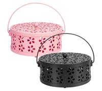 TONGIHS 2Pcs Mosquito Coil Holder,Incense Holder Portable,Portable Mosquito Coil Holders,for homes, offices, gardens, poolside, campsites, yoga studios, hotels, libraries, etc