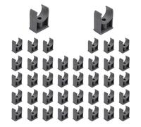 TONGIHS 40 Pieces U-Shaped Tubing Hose Buckles, Water Pipe Fixed Clips, Universal Single Pipe Clip, PVC Pipes Clips, for Water and Gas Pipes, PVC Flexible Tubing (18mm, Grey, Screws Not Included)