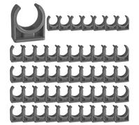 TONGIHS 48pcs Water Pipe Clamps, U-Pipe Strap Clamps, Universal Single Pipe Clip, for securing Stainless Steel Pipes, Plastic Pipes, Rubber Hoses