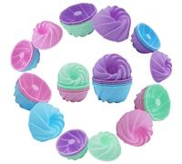 Tongjude 48-Piece Silicone Donut Mold - Non-Stick, Reusable Silicone Baking Cups, Mini & Medium Spiral Molds for Bagel, Muffin, Jello and Cake Baking