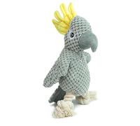 TONGKTAI Dog Squeaky Toy, Interactive Indestructible Small Toy built-in Squeaker & Crinkle Paper, Plush Soft Medium & Large Breed Dog Toys for Boredom, Cleaning Teeth (Grey)