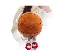 TONGMAN 13.7" Cute Football Plush Toys Basketball Pillow Soft Stuffed Sport Throw Pillow Plush Ball Gift Sports Pillows Soccer Pillow (Basketball)