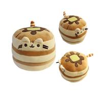 TONGMAN 22CM Cute Cookie Cat Plush Toy - Soft Stuffed Animal Pillow, Kawaii Kitty Doll for Home Decor, Kids Gift (Style C)