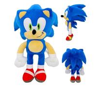 TONGMAN 30CM The Hedgehog Plushies, Cute Stuffed Animal Toys, The Movie Plush Figure Collection, Knuckles Character Soft Toy for Kids Boys Girls Birthdays Gift (Blue)