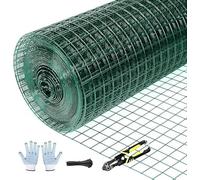 Tongmo Hardware Cloth, Chicken Wire Fencing, 19 Gauge Galvanized Wire & 1"x1" Mesh Size Welded Wire Roll Garden Fence, Poultry Netting for Rabbit/Duck/Chicken Coop (36" x 100')