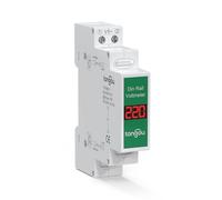 TONGOU Din Rail Voltage Meter, AC Single-Phase Voltmeter, Digital Display, 1W Low Power, Wide Voltage Measurement Range (AC 60-450V) , High Accuracy , CE Certification