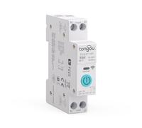 TONGOU DIY 1P+N DIN Rail WiFi Smart Switch, 10A WLAN Intelligent Relay Switch, iOS Android App, TUYA/Smart Life App Remote Control, for Smart Home, Voice Control and Time Keeping