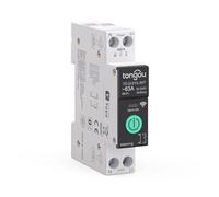 TONGOU WiFi Smart Switch Din Rail, 1-63A Adjustable Range via Tuya/Smart Life, Energy Monitoring, Multi-protection & Multi-timer, Works with Alexa & Google Assistant