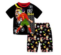 TONGQUD Boys 2Pcs Pajamas Set Short Sleeve Ronaldo No.7 Fans Nightwear Summer Cotton Sleepsuit Pyjama Set Soft Pjs Set (UK, Age, 7 Years, 8 Years, Regular, Red)