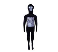 TONGQUD Boys' Costume Gorilla Tag Boys Jumpsuit Full Body Monkey Role Play Long Sleeve Playsuit for Kids 3D Cosplay Mask (Black, 9-10 Years)