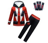 TONGQUD Skibidi Toilet Cosplay Costume Game Dress Up Outfit For Kids Fancy Dress Children Halloween Role Play Theme Clothes (long, 7-8 Years)