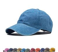 TONGSONG Vintage Unisex Top Hats for Women Baseball caps for Men Dad Hats Baseball Hats for Daily - Blue - One Size