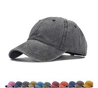 TONGSONG Vintage Unisex Top Hats for Women Baseball caps for Men Dad Hats Baseball Hats for Daily - Black - One Size