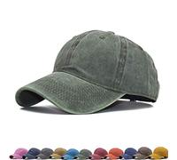 TONGSONG Vintage Unisex Top Hats for Women Baseball caps for Men Dad Hats Baseball Hats for Daily - Green - One Size