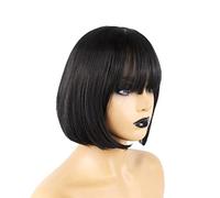TongTaiXie Short-length Synthetic Straight Wig Black Bob Wig Bob Hair Wig Party Cosplay Costume for Women Ladies
