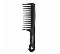 Tongtletech Wide Tooth Detangling Brush - Best Styling Comb for Long, Wet & Dry or Curly Hair - Black