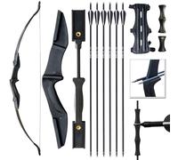 Tongtu Multicolor Recurve Bow Arrow Set, Straight Bow for Teens or Beginner, Takedown Bow Archery Hunting, Left or Right Hand 40LB Bow Length 53.5"