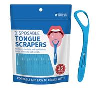 Tongue Cleaner for Adults, Non Slip Scrubber Scraper - Reduce Bad Breath Tongue Cleaner | for Children, Boy, Girl, Family, Home, Travel, Birthday, Festival, Colleagues