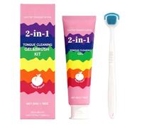 Tongue Cleaning Gel - Advanced Freshening for Mouth Hygiene | Gentle Formula Eliminates Bad Breath, Detoxifies, Promotes Healthy Gums, Maintains Clean Tongue, Mint The Scraper Gel Set is Desi