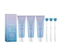 Tongue Cleaning Gel Bundle with Brush, Tongue Cleaning Gel Set, White Hairy Removal Kit, Mint Fresh Formula for Fresh Breath (50g, 3PC)
