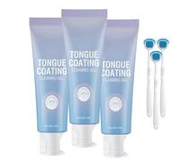 Tongue Cleaning Gel with Brush, Oral Hygiene Tool, Gentle Mint Fresh Formula for Fresh Breath, Reducing Bad Breath, Long - Lasting Effect, 50g (3PCS)