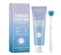 Tongue Cleaning Gel with Brush, Oral Hygiene Tool, Gentle Mint Fresh Formula for Fresh Breath, Reducing Bad Breath, Long - Lasting Effect, 50g (1PCS)