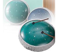 Tongue Drum(12/14 Inches 17/19 Notes),with Hand Pan Drum+sheet Music,carbon Steel+Two-tone Shrapnel,C Major Musical Instruments for Adults,Do Not Fade,Precise Tuning,12 inch,A