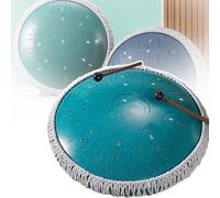 Tongue Drum(12/14 Inches 17/19 Notes),with Hand Pan Drum+sheet Music,carbon Steel+Two-tone Shrapnel,C Major Musical Instruments for Adults,Do Not Fade,Precise Tuning,14 inch,A